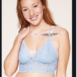 Victoria's Secret PINK Light Blue Lace Bralette